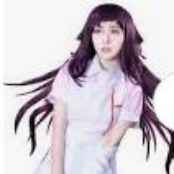 Long Wavy Dark Purple Wig with bangs great for Anime costume - Picture 2 of 4